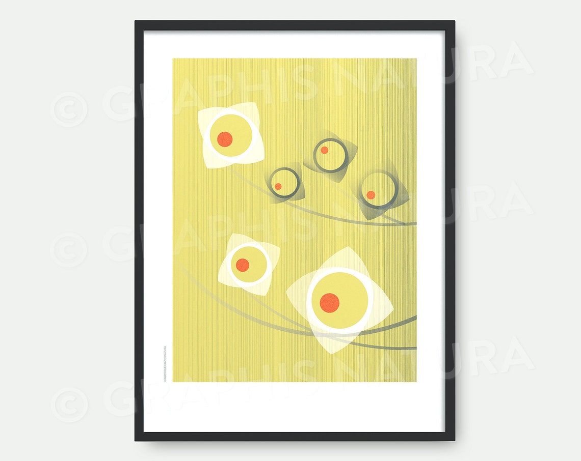 Dogwood Flower Art Minimalist Floral Art Spring Blossoms Geometric Botanical Art Print Nature Lovers Wall Art Organic Modern Decor