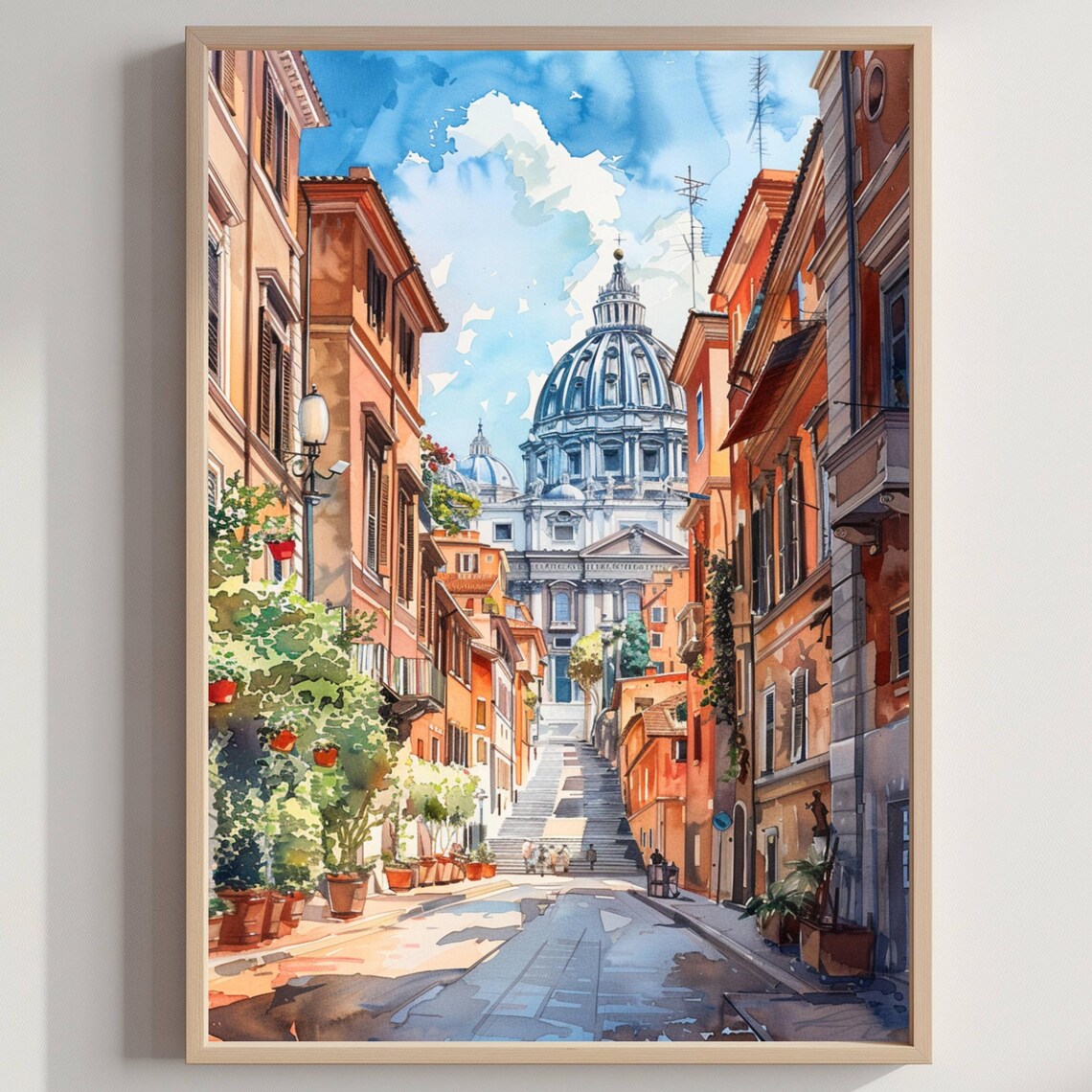 Rome Italy Europe Watercolor Travel Poster