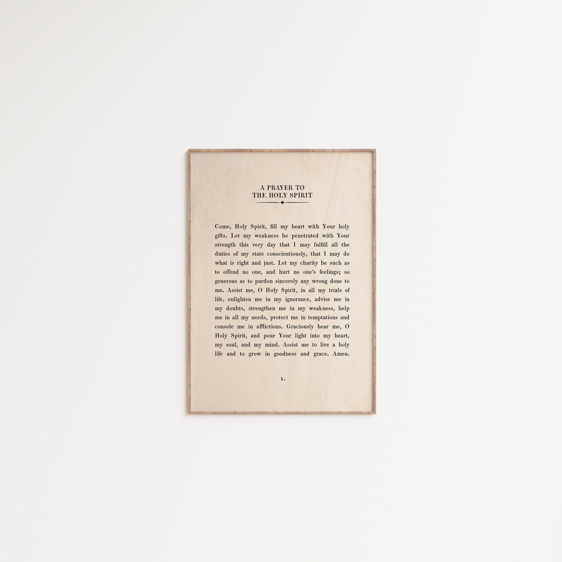 A Prayer to the Holy Spirit Vintage Catholic Book Page Faith Wall Art - Image 3