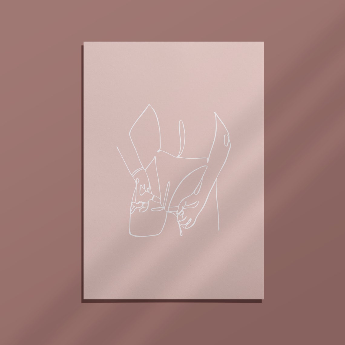 Woman Bum Print, Single Line Nude Art - Image 2
