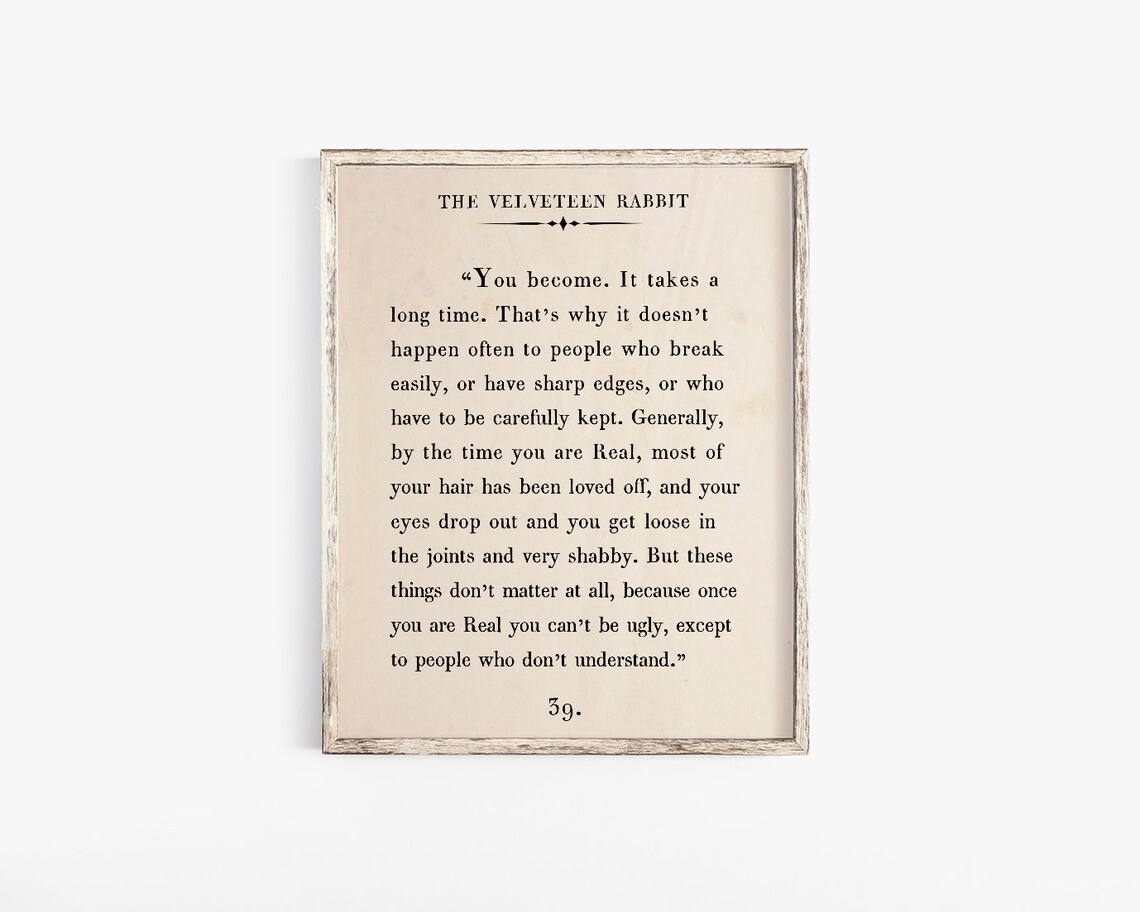 The Velveteen Rabbit Quote, Vintage Book Page Print - Image 2