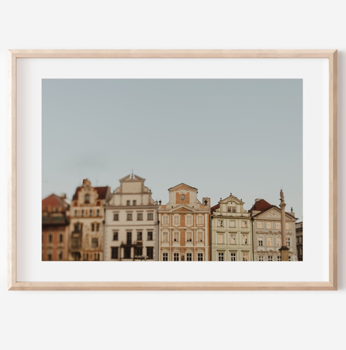 Prague Old Town Skyline Pastel Facades European Cityscape Poster