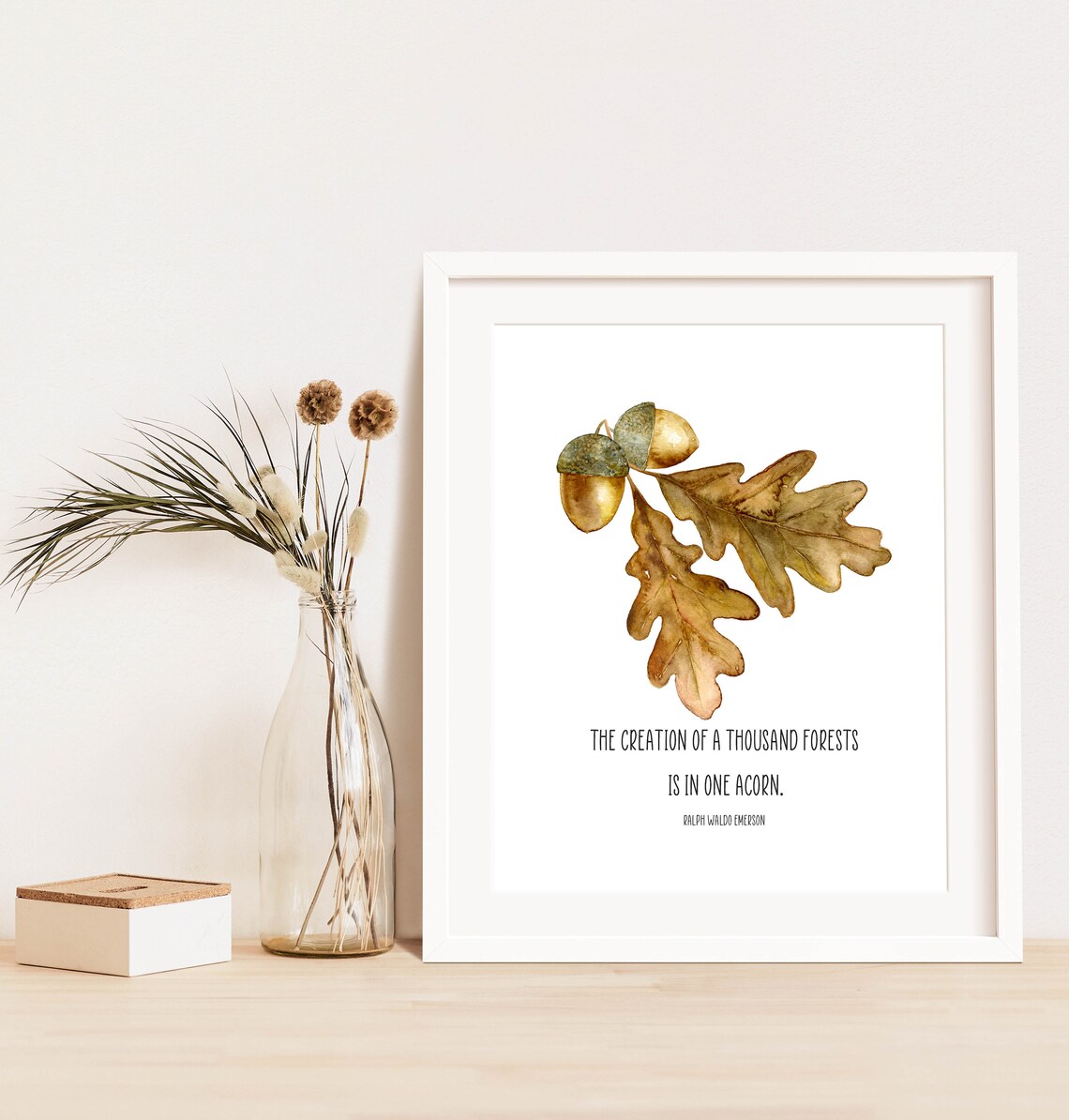 Acorn Quote Home Decor, Woodland Wall Art Print - Image 2
