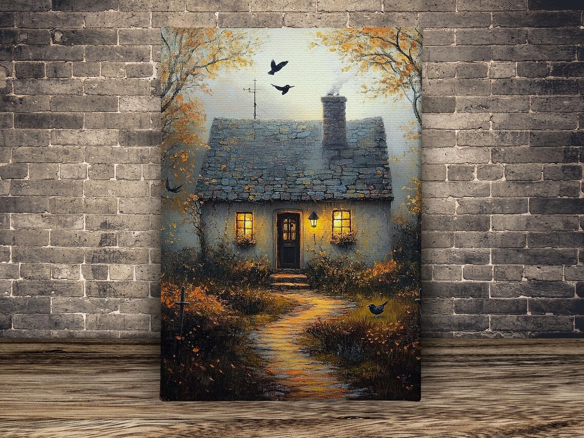Cozy Witchy House, Warming Halloween Art Print - Image 2