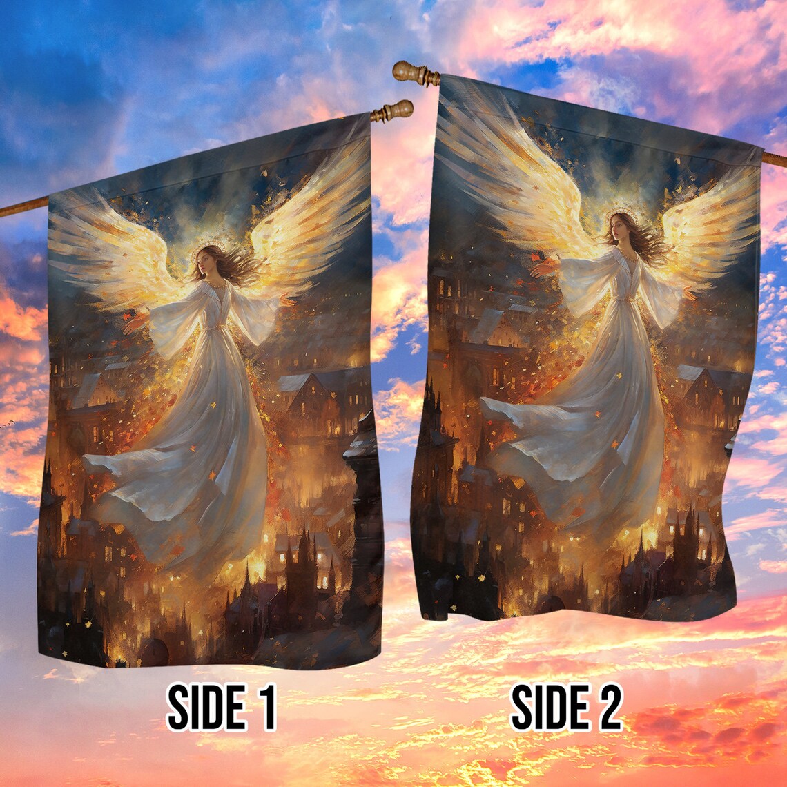 Angel Garden Decor, Christian Christmas Poster - Image 2