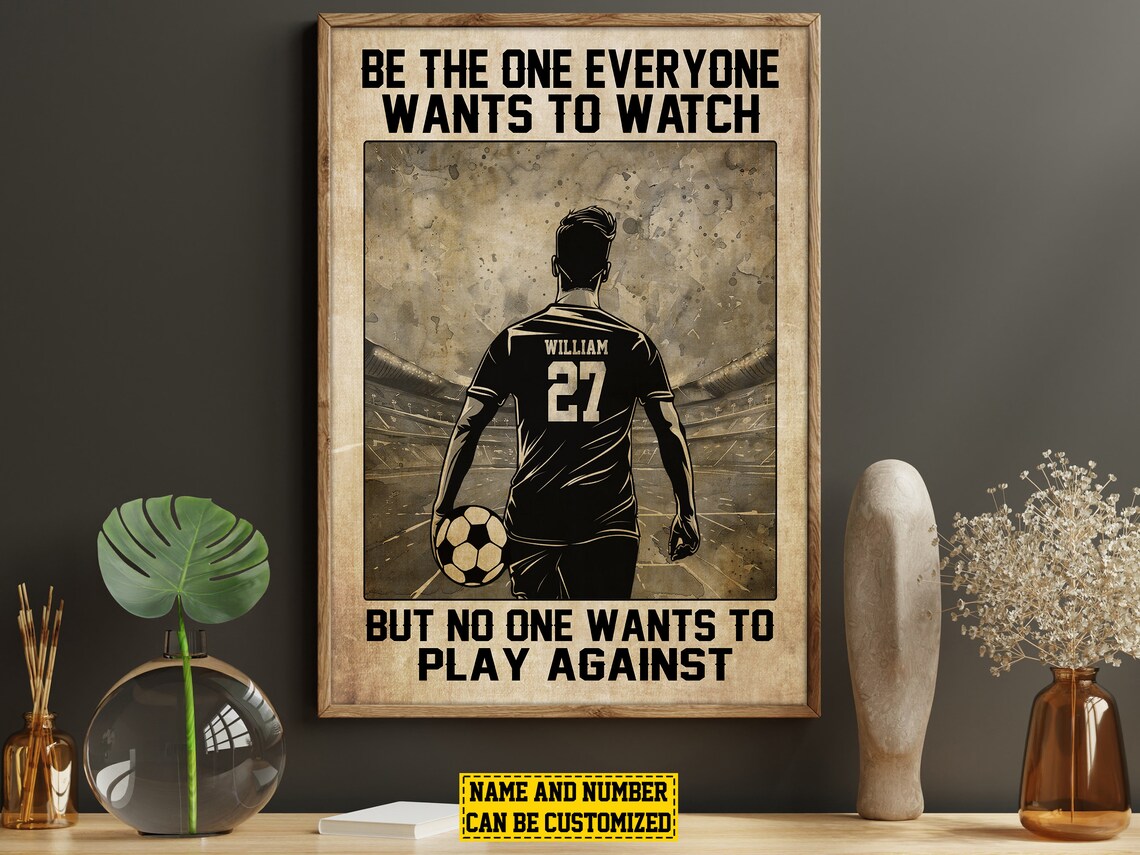 Personalized Soccer Motivation Poster Print for Boys - Image 6