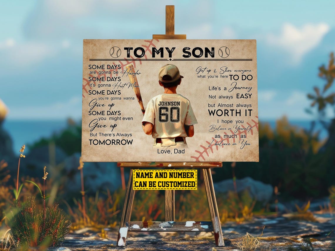 Baseball to My Son, Custom Gift for Son - Image 2