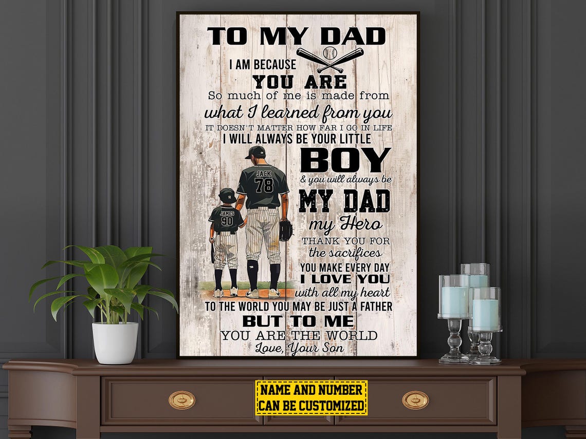 Baseball Dad Personalized Gift for Dad - Image 6