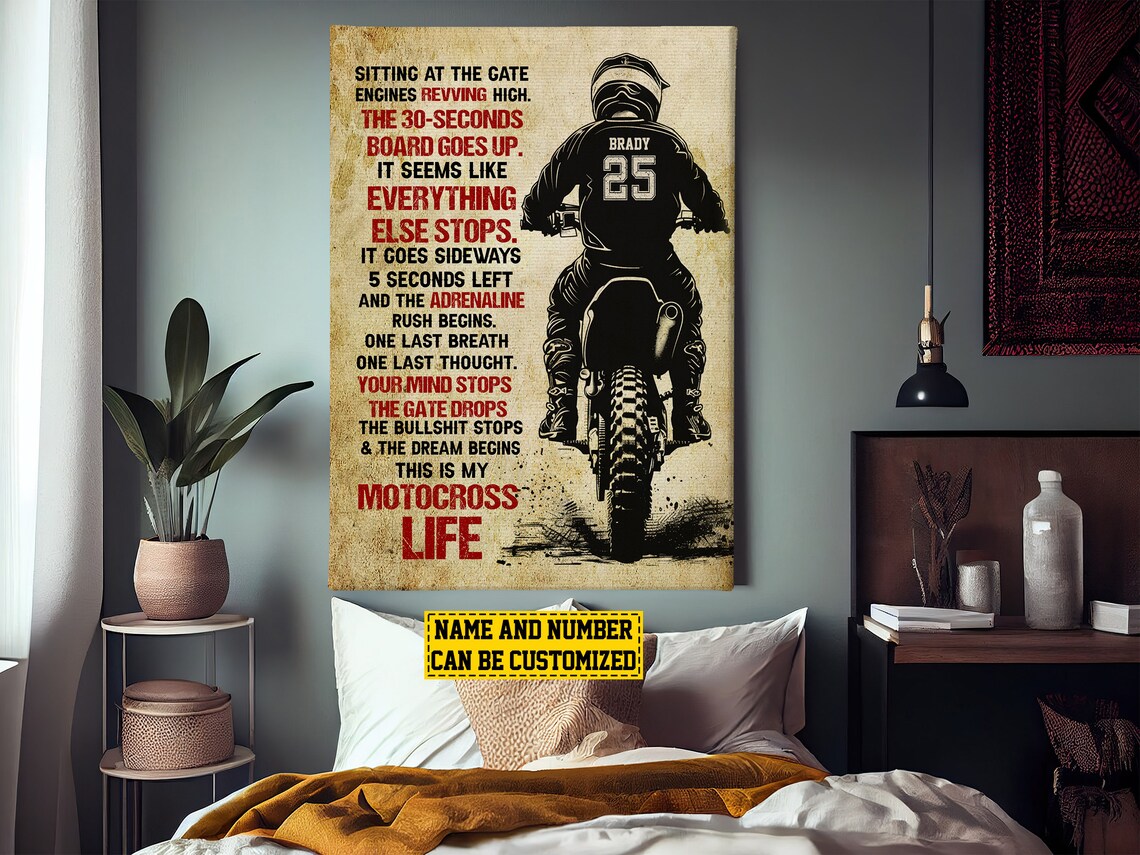 Motocross Life Personalized Poster Print, Custom Gift - Image 2