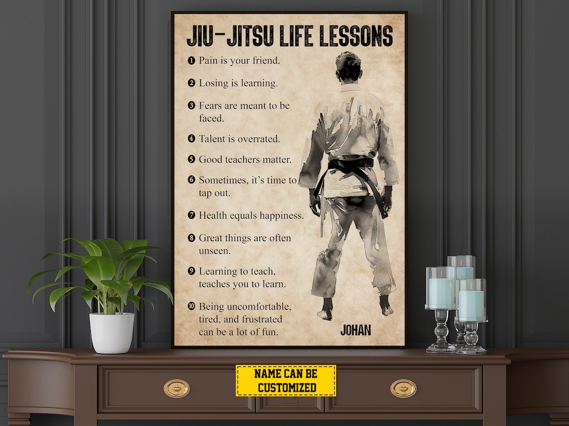 Jiu Jitsu Life Lessons Personalized Art Print - Image 4