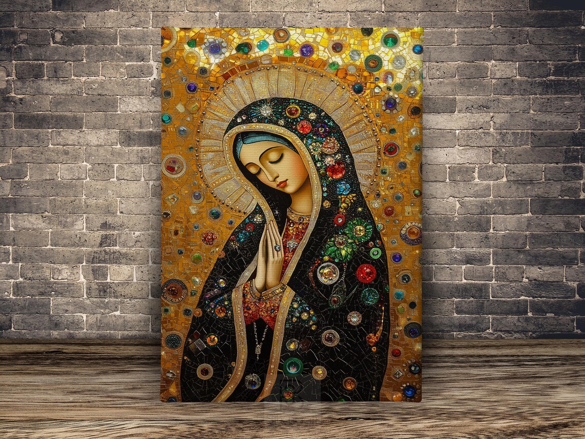 Mother Maia Pop Art Virgin Mary, Christian Art Print - Image 2