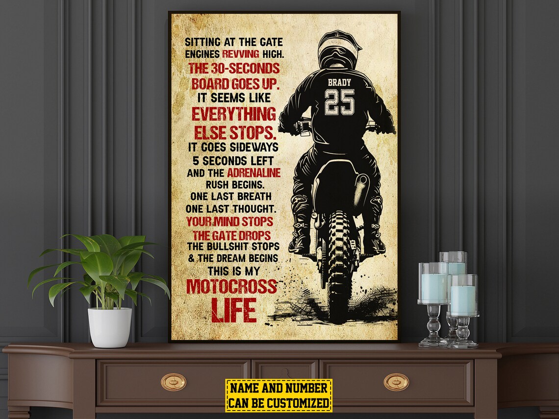 Motocross Life Personalized Poster Print, Custom Gift - Image 3