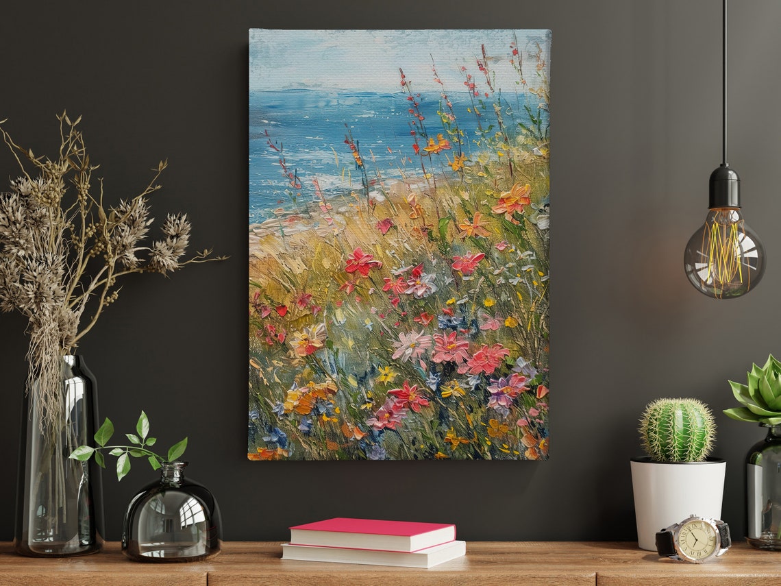 Cottage Wild Flowers Oil Painting Flowers Print Vintage Flowers Flower Poster Retro Flowers Wall Art - Image 4