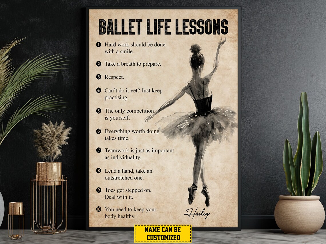 Ballet Life Lessons Personalized Art Print - Image 2
