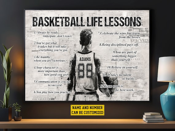 Basketball Life Lessons Personalized Art Print