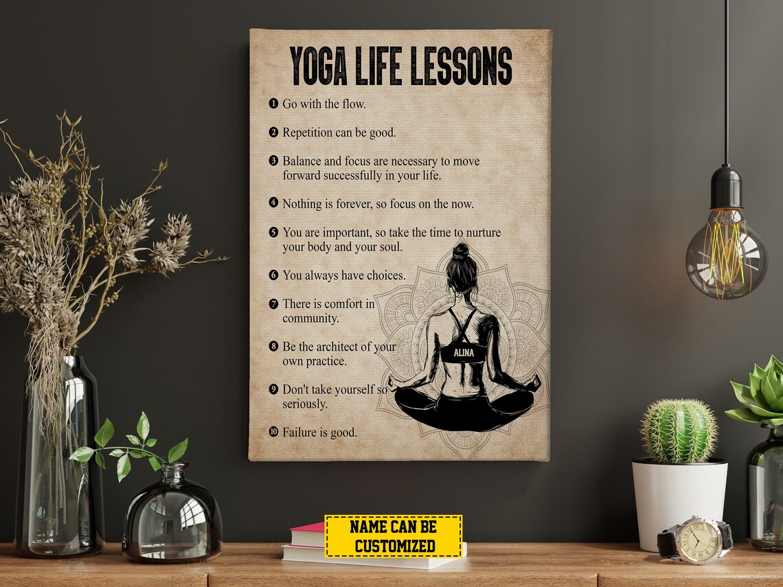 Personalized Yoga Life Lessons Art Print, Daughter - Image 3
