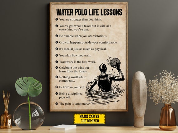 Personalized Water Polo Life Lessons Art Print