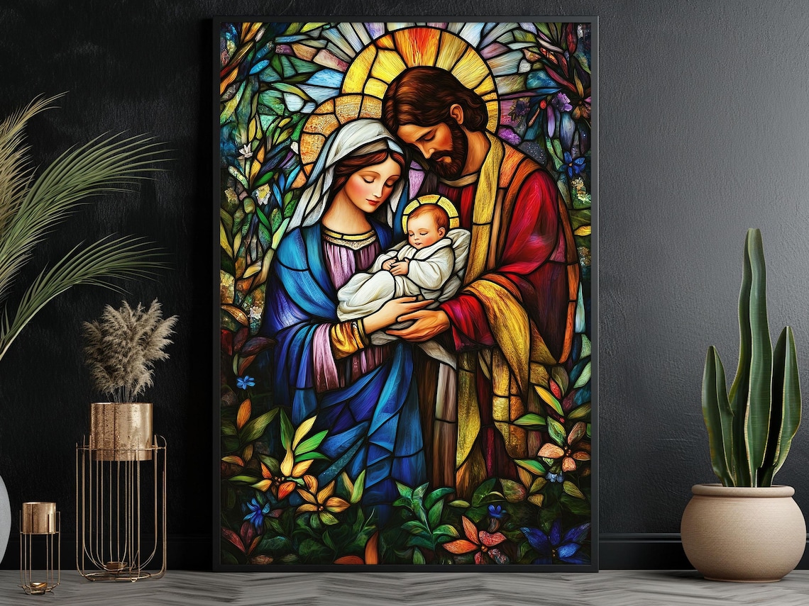 Vintage Jesus Christ Faith Art Print, Holy Decor