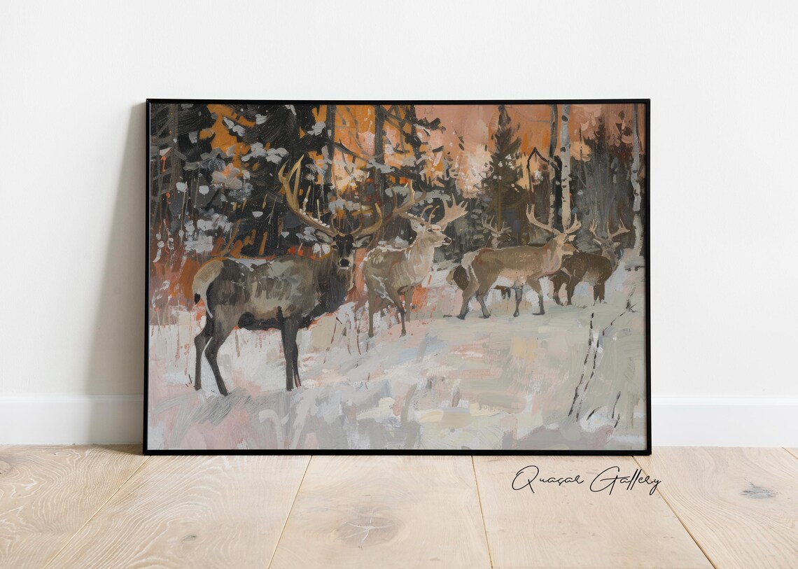 Christmas Cabin Decor, Winter Wonderland Print