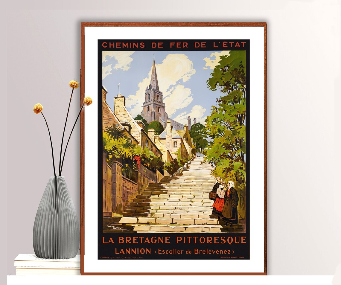 La Bretagne Pittoresque Vintage Travel Poster