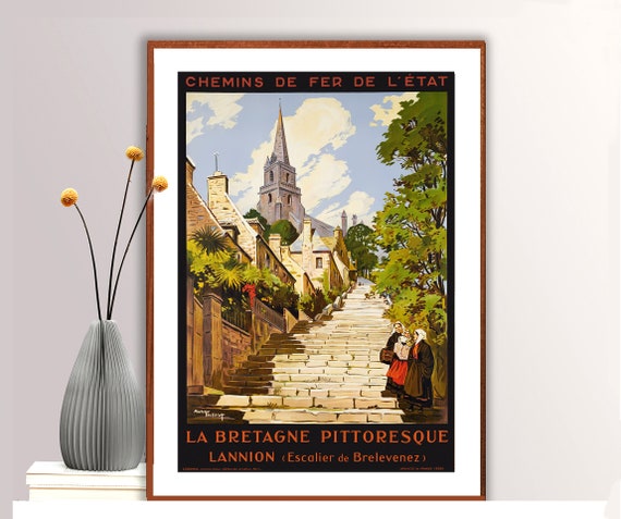 La Bretagne Pittoresque Vintage Travel Poster