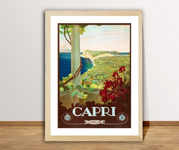 Capri Italia Vintage Travel Poster Art Print