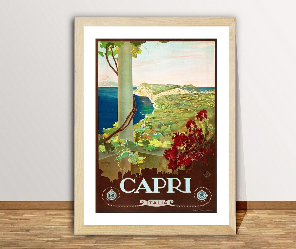 Capri Italia Vintage Travel Poster Art Print