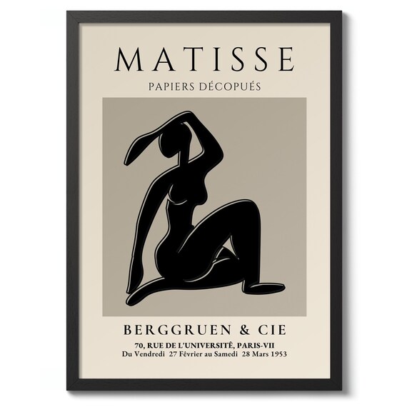 Matisse Cutout Silhouette 1953 Exhibition Gallery Poster Art