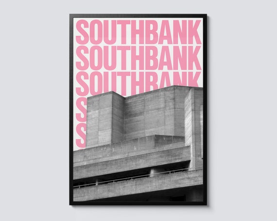 Southbank London Graphic Architecture Art Print