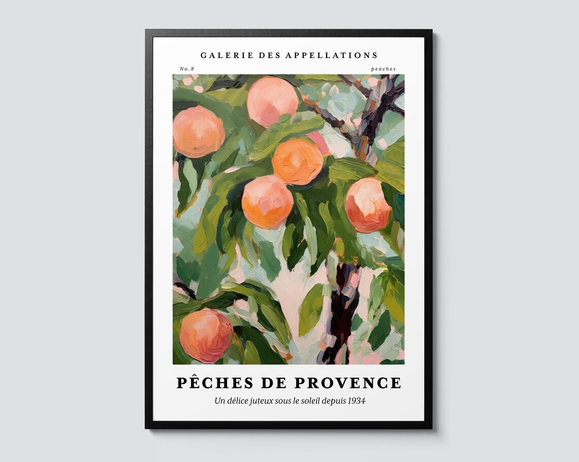 Floral Peaches Provence Impressionist Art Print