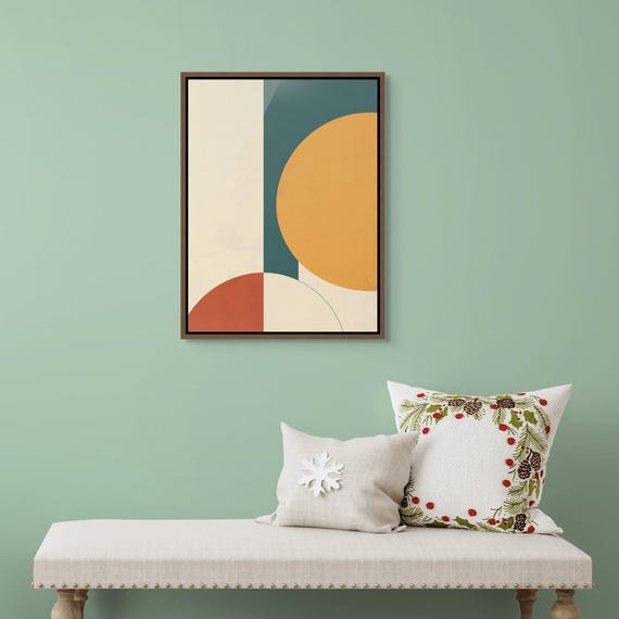 Mid Century Modern Geometric Abstract Art Print