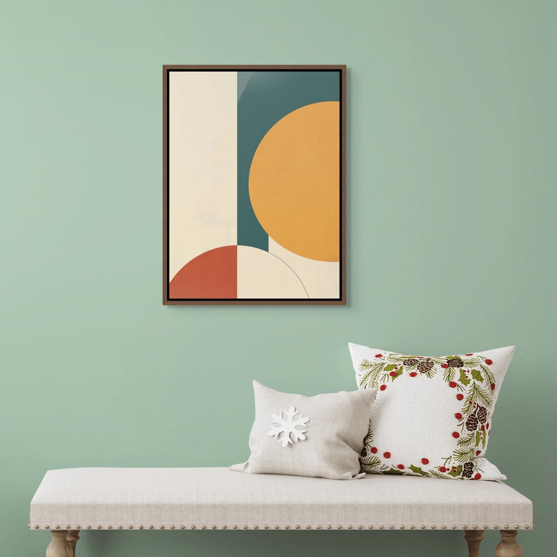 Mid Century Modern Geometric Abstract Art Print