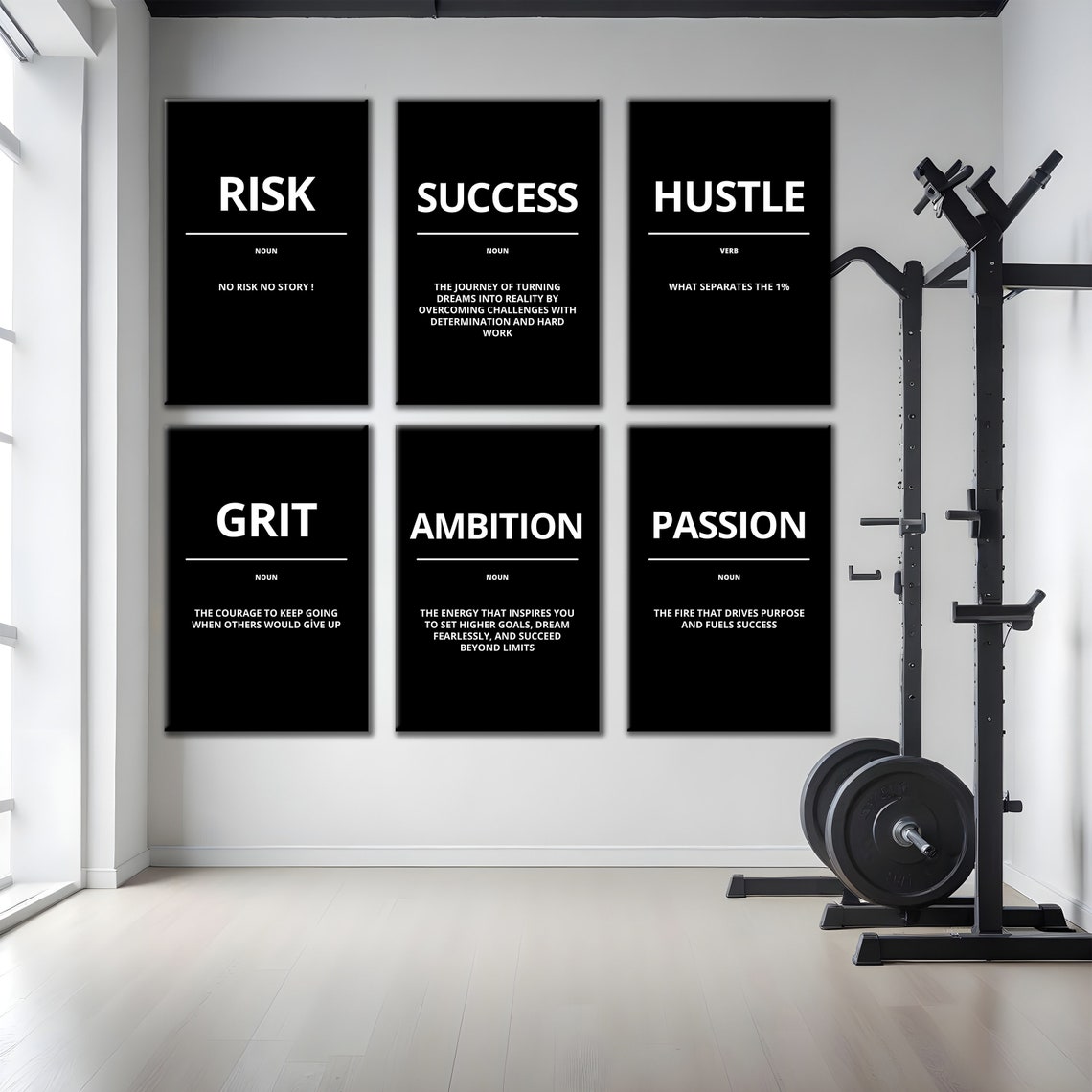 Hustle Verb Definition What Separates The 1 Percent Black Poster - Image 4