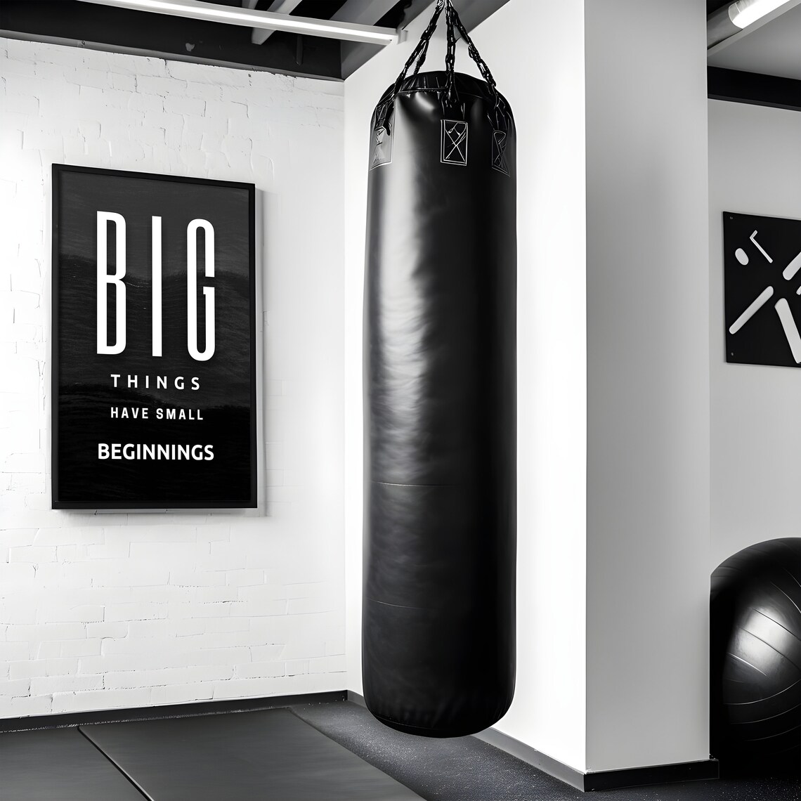 Big Things Have Small Beginnings Quote Black Typography Poster - Image 3