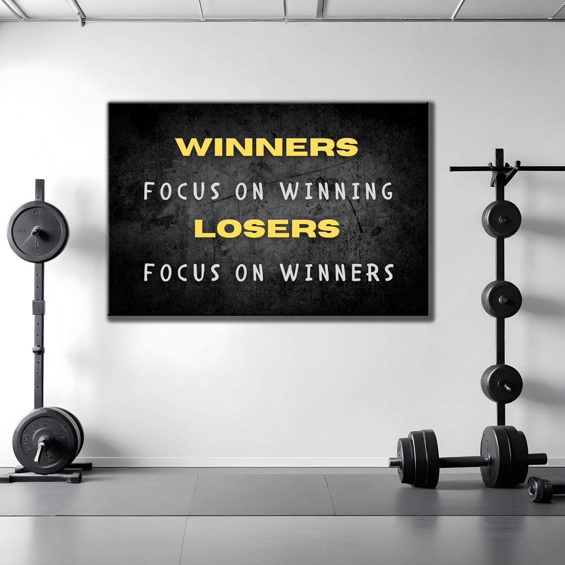Winners Focus On Winning Losers Focus On Winners Black Quote Poster - Image 2