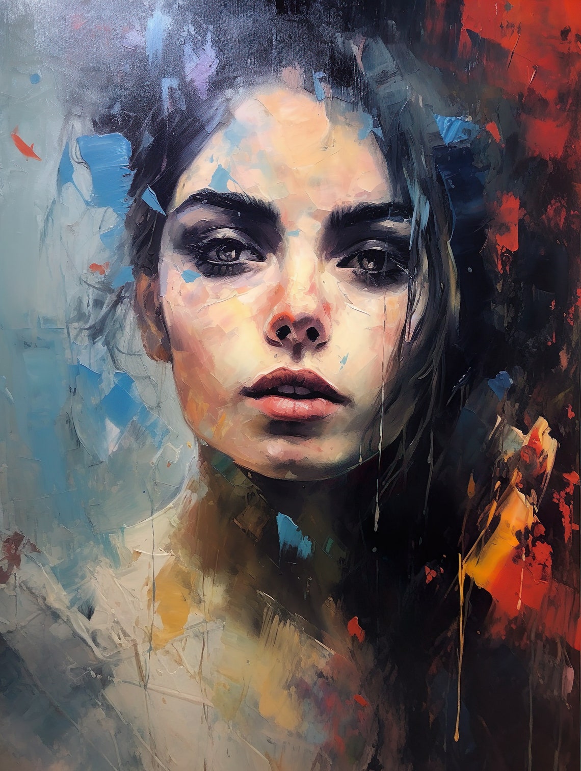 Young Seductive Woman Wall Art Acrylic Decorative Mural