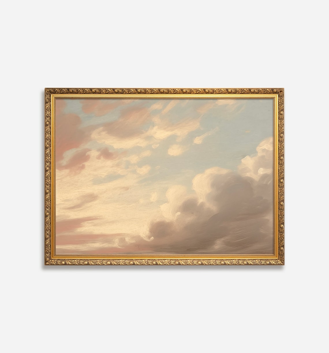 Soft Cloud Study Pastel Sky Dreamy Vintage French Country Art Poster - Image 3