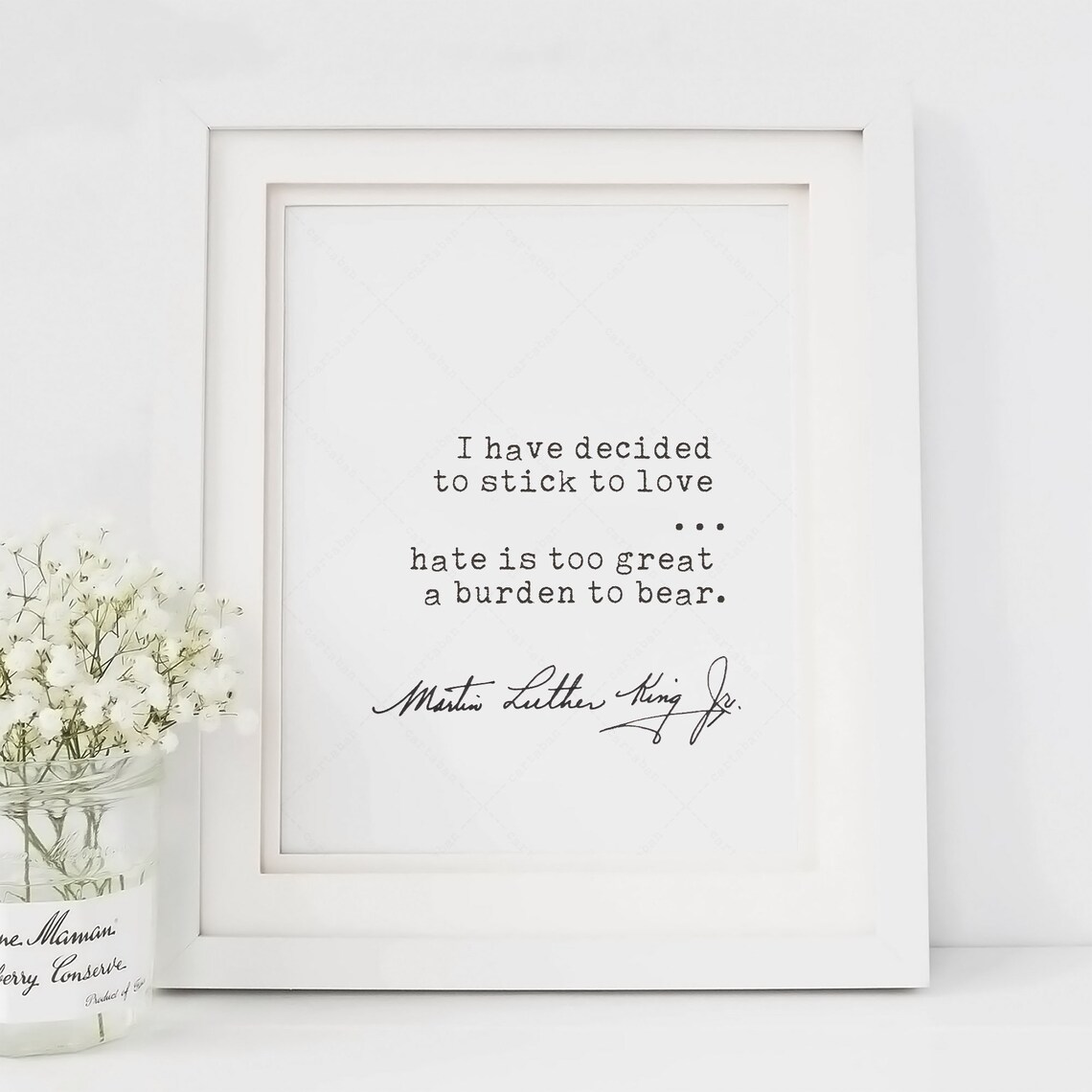 Martin Luther King Jr Stick To Love Inspirational Quote Typography Poster - Image 2