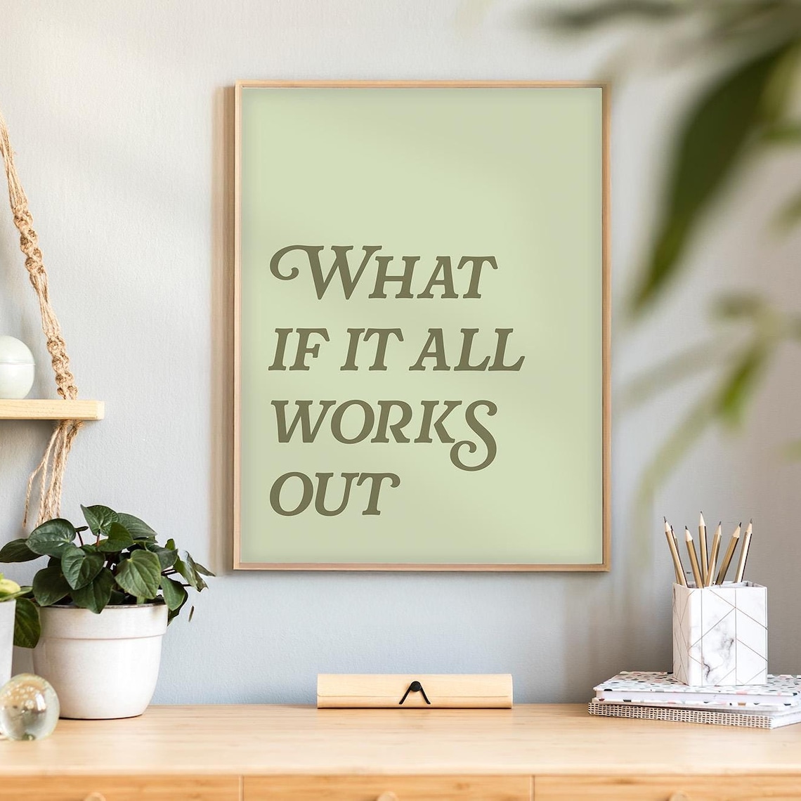What If It All Works Out Typography Art Print - Image 3