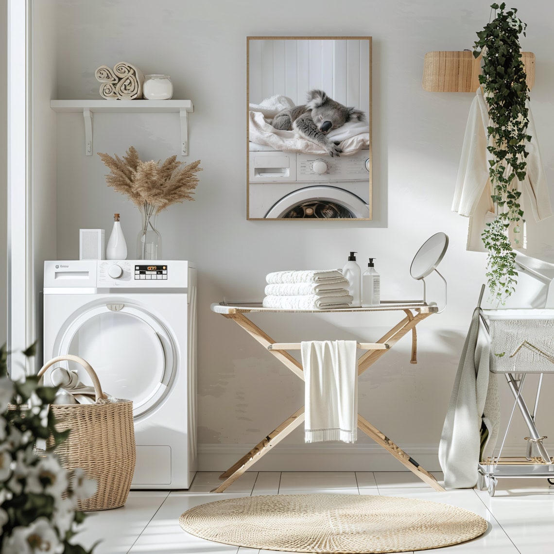 Cute Koala Laundry Room Decor Art Print - Image 3