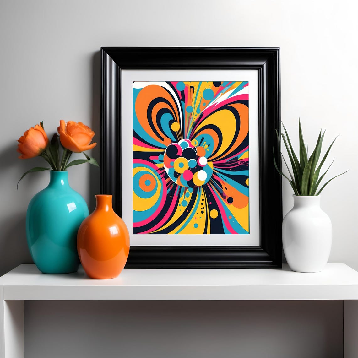 Abstract Pop Art Print Bold Graphic Wall Art Gift Idea Vibrant Colors Playful Modern Decor For Home Or Office Gift - Image 3