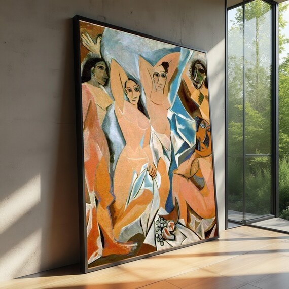 Picasso Les Demoiselles d'Avignon Cubist Masterpiece Art Poster