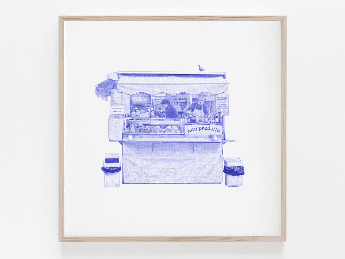 Florence Lampredotto Food Stand Italian Minimalism Art Print