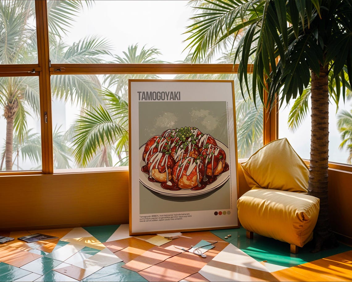 Tamogoyaki Takoyaki Octopus Balls Sauce Japanese Food Poster - Image 4