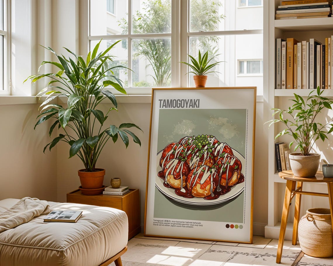 Tamogoyaki Takoyaki Octopus Balls Sauce Japanese Food Poster - Image 5