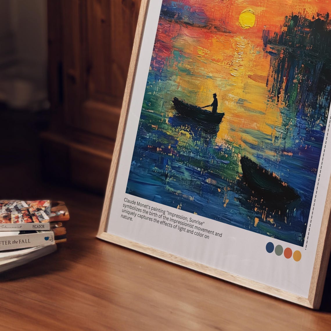 Claude Monet Impression Sunrise Sea Impressionist Art Poster - Image 3