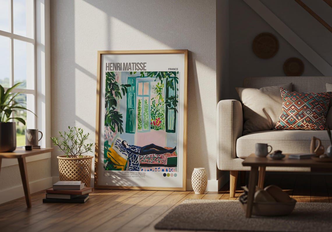 Henri Matisse Reclining Woman Window Fauvist Color Art Poster - Image 3