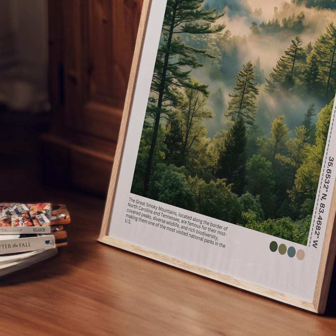 Great Smoky Mountains Misty Forest National Park Travel Poster - Image 4