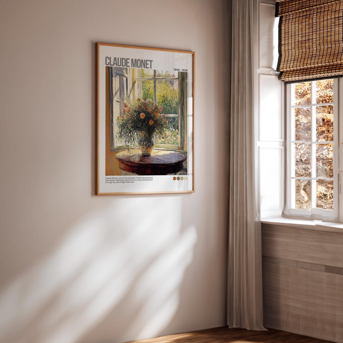 Claude Monet Flower Vase by Window Impressionist Floral Art Poster - Image 7