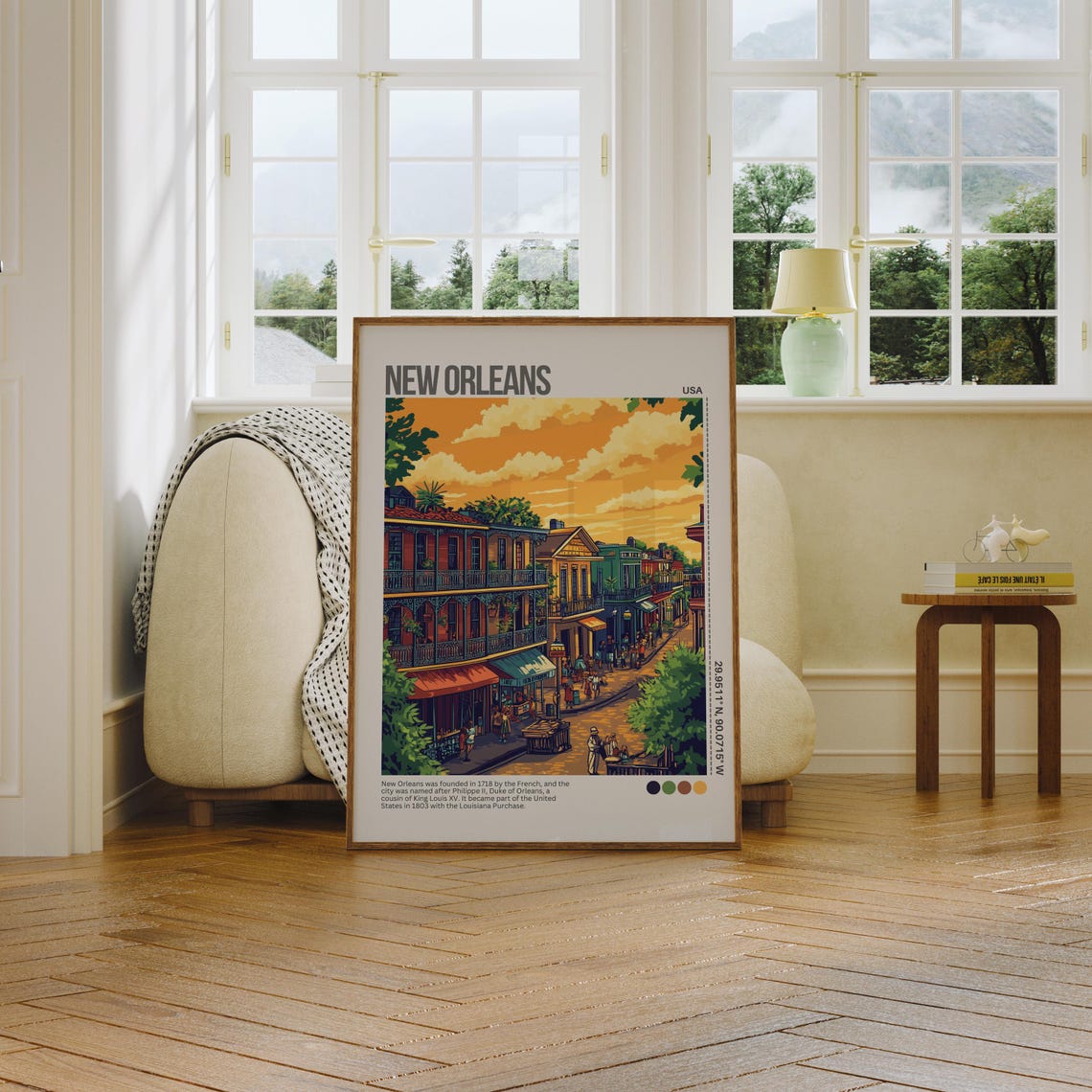 New Orleans Balcony Street Jazz City Louisiana Travel Poster - Image 4